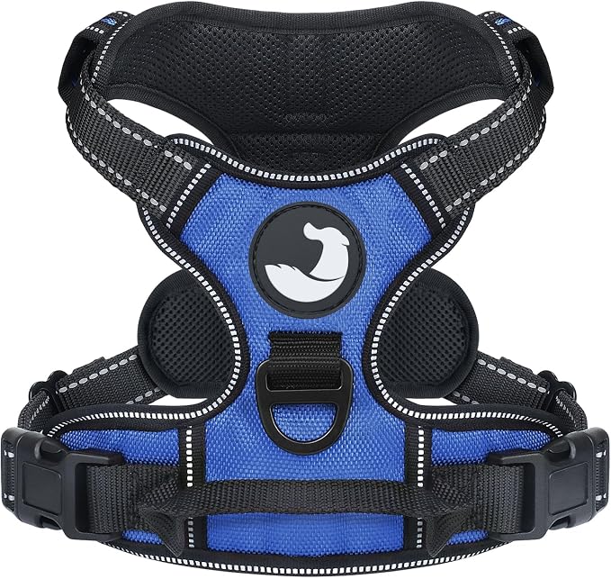 Joytale No Pull Dog Harness for Extra Large Dogs, Front Clip, Navy Blue | Grab Handle for Instant Control, Padded & Adjustable Vest, Sturdy Metal D-Rings, for Safe Training & Daily Walking