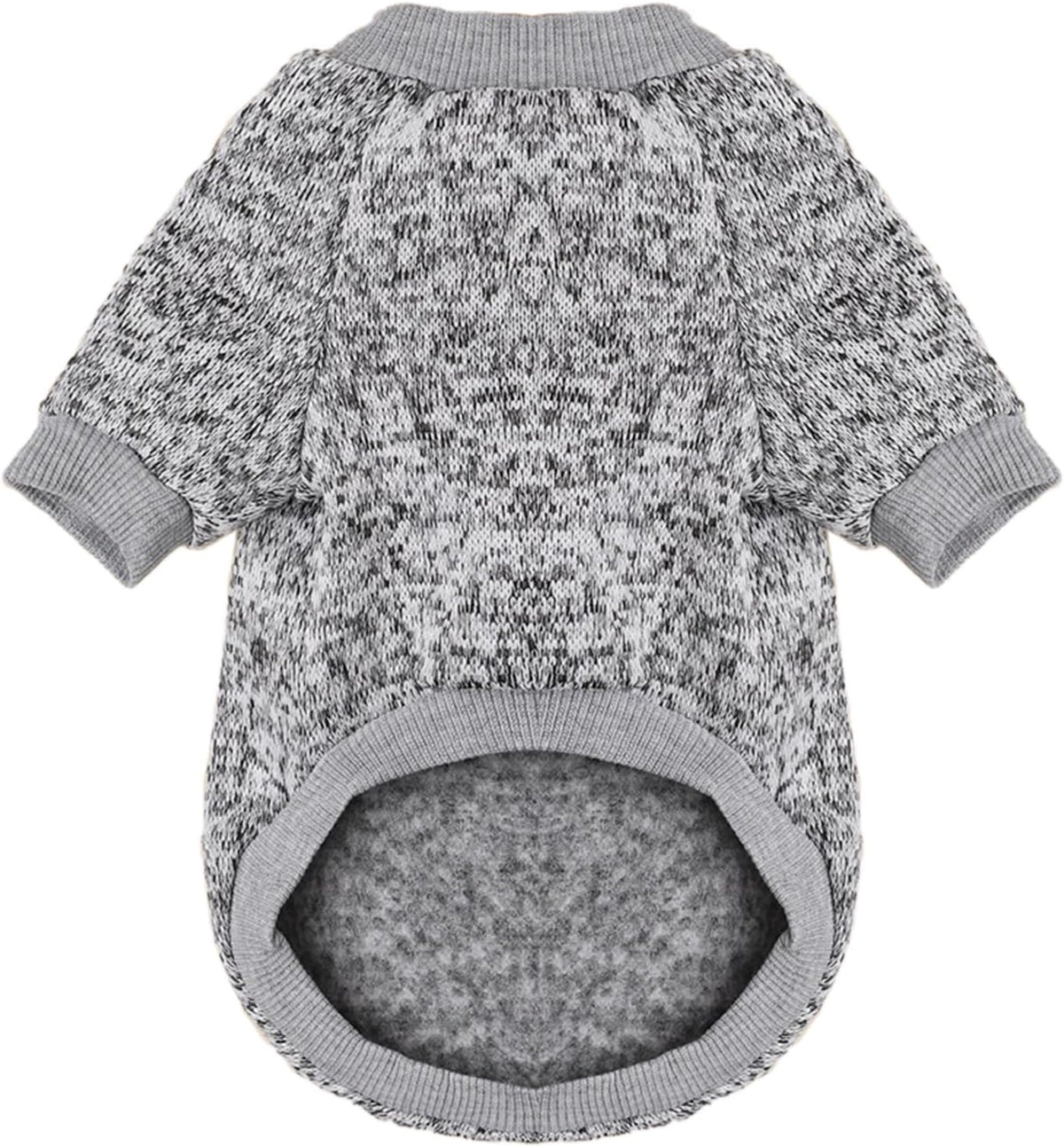 Jecikelon Dog Clothes Dogs Sweater Soft Puppies Clothing Winter Puppy Sweaters Warm Outfit for Dogs Small XXS XS Cat Apparel (Grey, M)