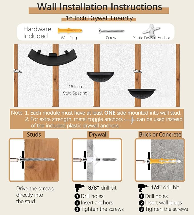 Cat Wall Shelves Set - Curved Wall Foam Bed and 2 Floating Wall Grey Steps, Wall Mounted Cat Climbing Shelves for Sleeping, Playing, and Lounging