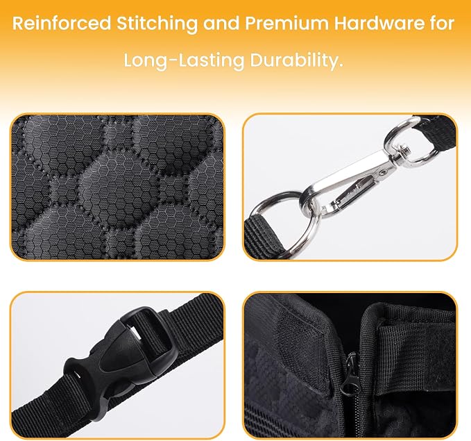 XL Checkered Large Dog Car Seat Cover with Dog Bed Mat for Back Seat Half - Single Seat Travel Hammock Extender, Waterproof Hard Bottom for Medium & Large Dogs, Car SUV Truck Vehicle