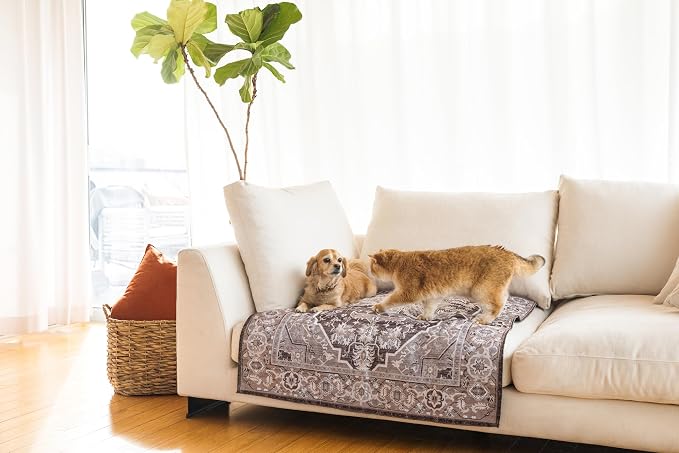 Lovewag Cat Litter Mat, Litter Box Mat, Bohemian Jewel, 36x48, 2 Pack | Washable litter mat cover, kitty litter mat & cat mat for litter box, litter trapping mat, prevents tracking, multi-cat