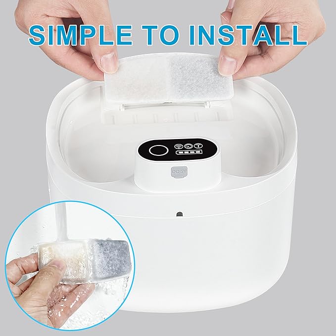 Cat Water Fountain Filters, 6 Pack Replacement Filters for Pet, Pre-Filter Sponges Set for Stainless Steel 67oz, 88oz, 95oz, 135oz Automatic Dog Pet Fountain Water Dispenser