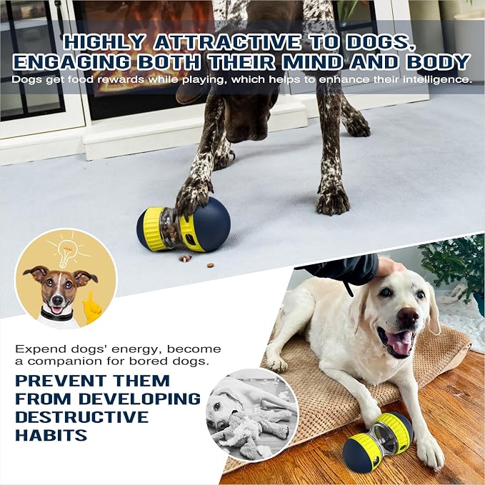 TLKNG Extra-Large Size Dog Enrichment Toy for Medium/Large Aggressive Chewer Breed Dogs Treat Dispenser Ball & Food Dispensing Toys & Puzzles Slow Feeder & Mental Stimulation,Ultimate Boredom Buster