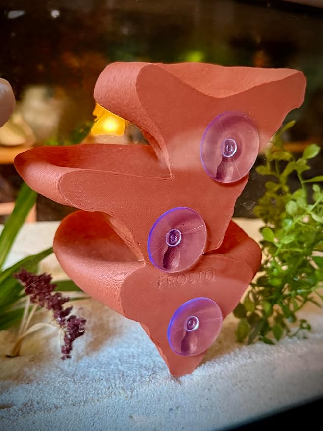 Mushroom Ledge for Terrarium β Climbing & Resting Platform with Suction Cups (Terracotta, 6''x4.5''x5.25'')