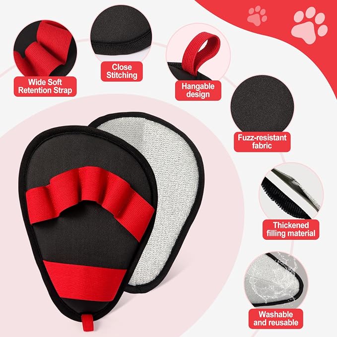 Pet Hair Removal Glove for Dogs & Cats-The Ultimate Pet Hair Remover Tool with 5-Finger Design Electrostatic Magic Brush, Reusable for Pet Hair on Couch, Carpet, Car Trunk, Furniture & Laundry