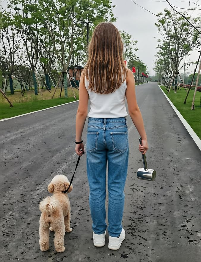 13.5" Stainless Steel Metal Dog Pooper Scooper for Yard | Heavy Duty, Very Easy to Use, One-Hand Operation, For Yard & Outdoor Walks, Works on Grass, Gravel, Concrete