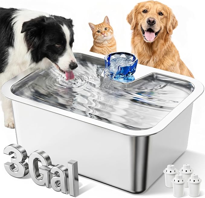 PETNF Dog Water Fountain Pump Replacement for Stainless Steel Large Dog Fountain, Compatible with D2341/D2419/D2223/D2322 Models, Ultra Quiet & Long Lifespan