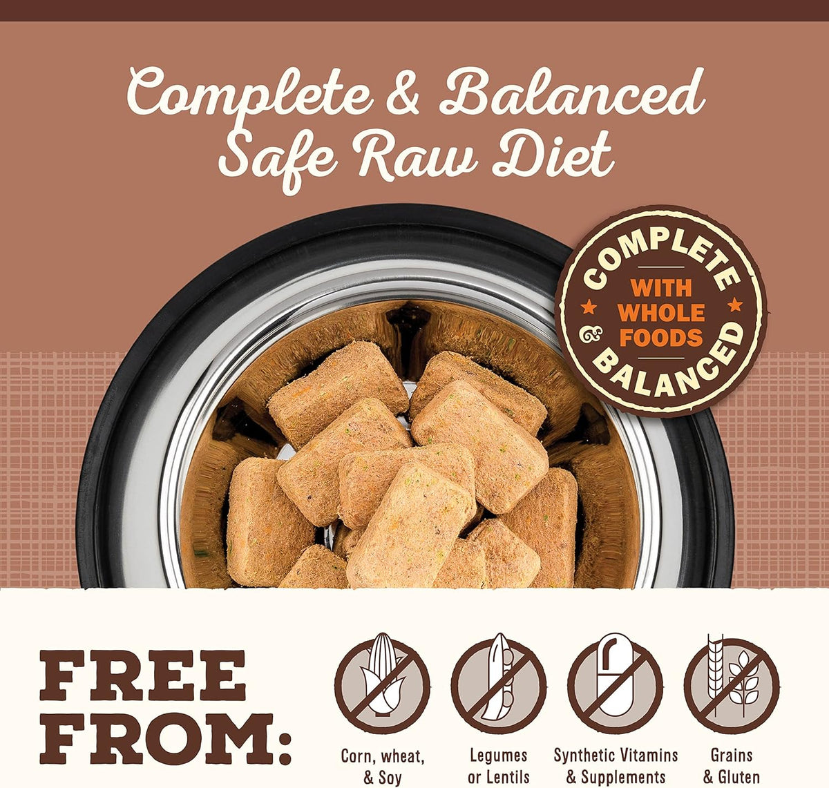 Primal Freeze Dried Raw Dog Food Nuggets, Pork, Complete & Balanced Meal, Also Use as Topper or Treat, Premium, Healthy, Grain Free, High Protein Raw Dog Food, 5.5 oz