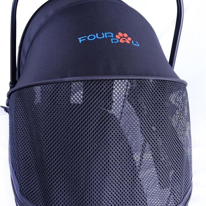 Full-Window pet Stroller with Detachable Carrier,4 Wheels for Cats & Dogs, with Storage Basket,Cup Holder, Travel Puppy/Cats Stroller.