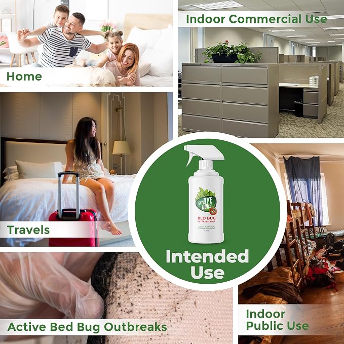 Say Bye Bugs Bed Bug Spray Travel Size- Non-Toxic and Kills on Contact. Stain & Odor Free Bed Bug Spray. New Formula for Getting Rid of Bed Bugs Permanently (2 oz) TSA Approved Size-Travel Must Haves