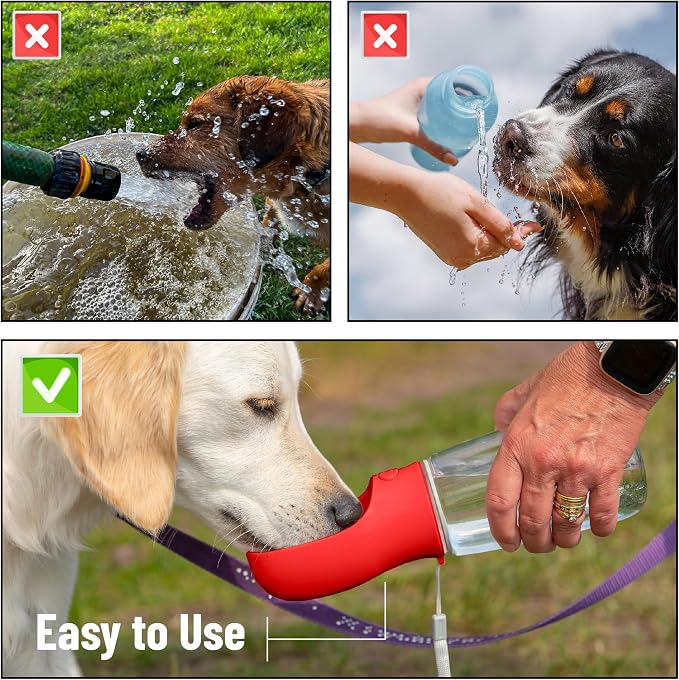 Mr. Pen- Portable Dog Water Bottle, 19 oz, Large | Leak Proof Puppy Water Dispenser with Drinking Feeder for Pets, Outdoor Walking, Hiking, Travel, Not Dishwasher Safe