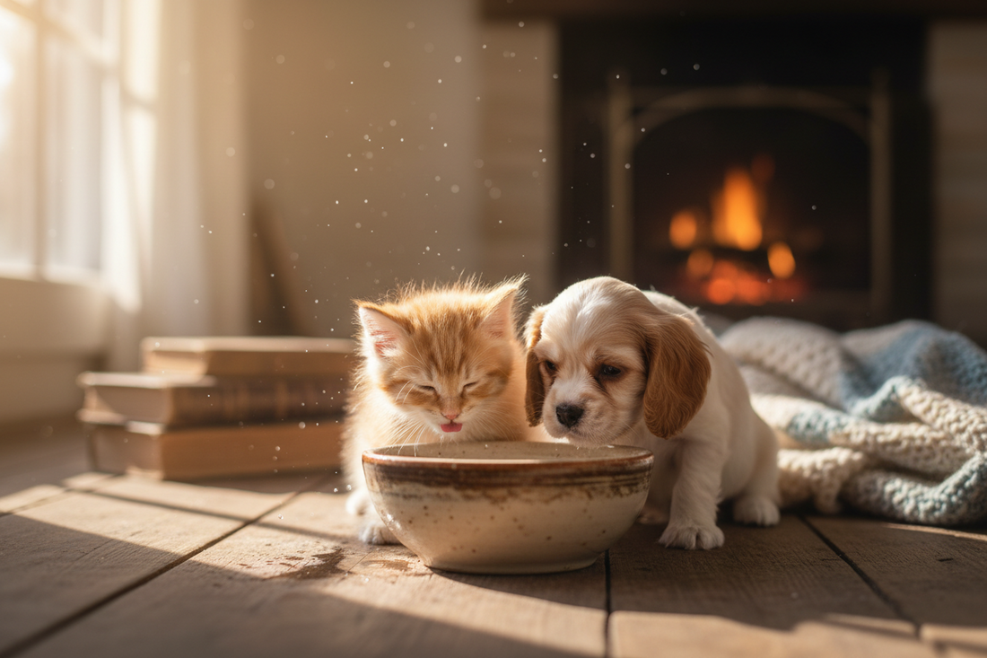 A Stainless Steel Water Fountain That Keeps Pets Hydrated and Happy