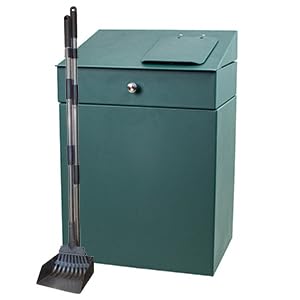 ZERO WASTE USA Yard Buddy™ Aluminum Dog Waste Station for Home | Premium rust-proof aluminum backyard station with 200 bags, 25 liners, 10-gallon can, locking dispenser & 10-year warranty
