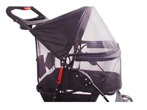 Full-Window pet Stroller 3 Wheels for Cats & Dogs, with Storage Basket,Cup Holder, Travel Puppy/Cats Stroller.