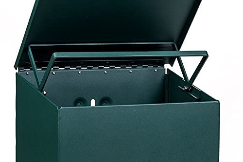 Standard Low Profile Dog Waste Station / Tissue_Style Bag System_Square Can(Matte Green)