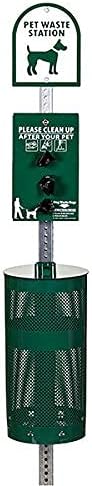 Zero Waste USA - The Sentry® Dog Station - (Universal Fit) Roll Bag System - Free 400 waste bags and 25 can liners - Over 500k sold in USA (Gloss Green)