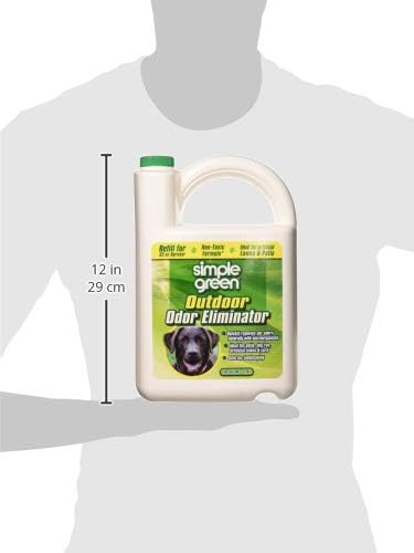 Simple Green Outdoor Odor Eliminator for Pets, Dogs, 1 gallon Refill - Ideal for Artificial Lawns & Patio, Milky White (Pack of 2)