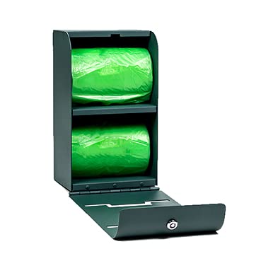 Standard Dog Waste Station / Tie_Handle Roll_Square Can(Matte Green)