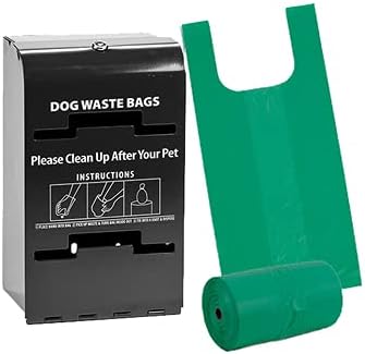 Zero Waste USA - The Sentry® Dog Station - Tie-Handle Roll Bag System - Free 400 waste bags and 25 can liners - Over 500k sold in USA (Matte Black)