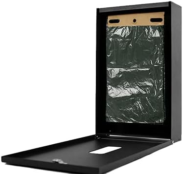 Zero Waste USA - Low Profile Dog Waste Station - Free 400 waste bags and 25 can liners included (Matte Black)