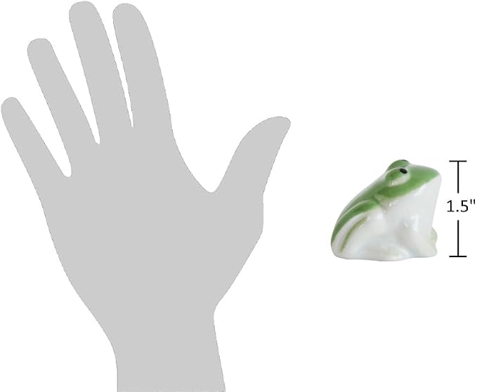 The Bridge Collection Set of 2 Whimsical Floating Frog Figurines | Hand-Painted Animal Figurines that Float for Home Decor or Garden