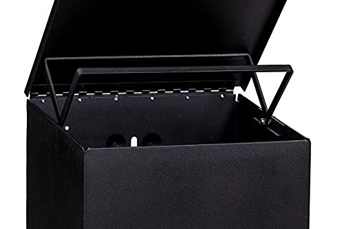 Zero Waste USA Aluminum Trash Can, 10 Gallon Capacity, Matte Black, Tie Handle, Roll Square Can