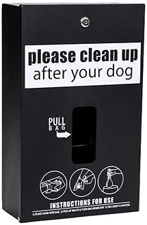 Standard Low Profile Dog Waste Station/ONEpul® Header Bag System_Square Can(Matte Black)