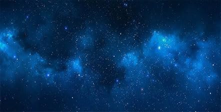 36X20IN Starry Aquarium Background, Art Starry Fish Tank Decorations Background, with 8 EVA Double-Sided Tape