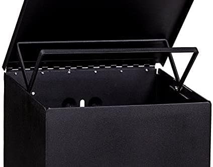 ZERO WASTE USA Standard Low Profile Dog Waste Station/Roll Bag System - Square Can (Matte Black)