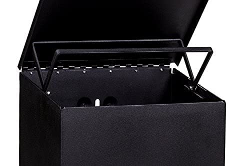Standard Low Profile Dog Waste Station / Tie_Handle Roll_Square Can(Matte Black)