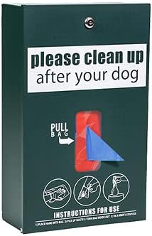 Doggie Walk Bags® Dog Waste Station - Matte Green | Blue Tie-Handle Bags | Rust-proof aluminum station with 10-gallon can, 400 blue tie-handle bags, locking dispenser, 10-year warranty