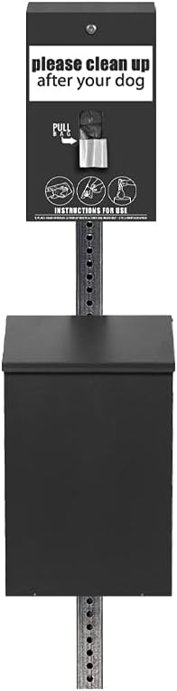 Standard Low Profile Dog Waste Station/ONEpul® Header Bag System_Square Can(Matte Black)