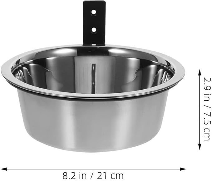 Raised Dog Bowl Set Wall Mounted Elevated Pet Feeder with 8-inch Stainless Steel Bowls for Large Dogs and Puppies Outdoor Feeding Station