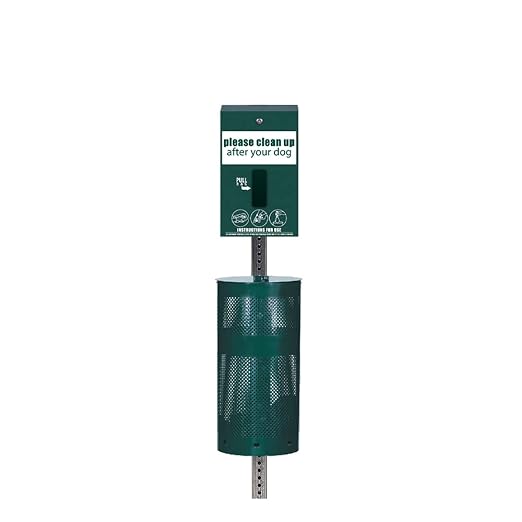 Standard Low Profile Dog Waste Station/MittN Bag™ System (Matte Green)
