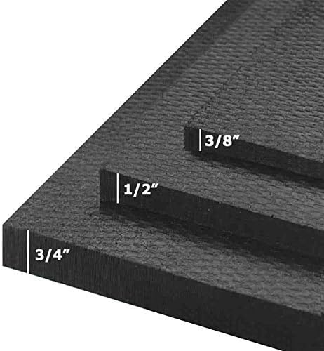 American Floor Mats - Heavy Duty Stall Tiles - Stable/Horse Tiles - Thick, Durable Rubber Flooring Solid Black 6' x 6' Set of 3/8" Thick - 2' x 2' Tiles (9 Tiles Total)