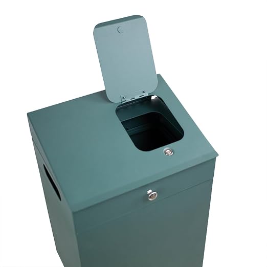 ZERO WASTE USA Yard Buddy™ Aluminum Dog Waste Station for Home | Premium rust-proof aluminum backyard station with 200 bags, 25 liners, 10-gallon can, locking dispenser & 10-year warranty
