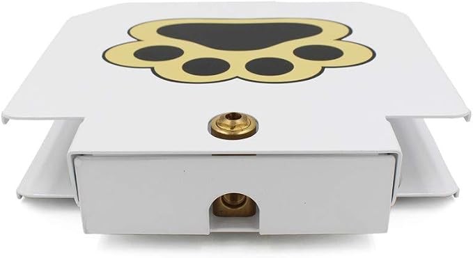 Outdoor Dog Water Fountain, Paw Activated Pet Drinking Fountain, Dispenser | Durable Step On Metal Sprinkler, Brass Valve, Sturdy 41" Hose, Easy to Use, Provides Fresh Water Constant Stream, Fun Dog Toy