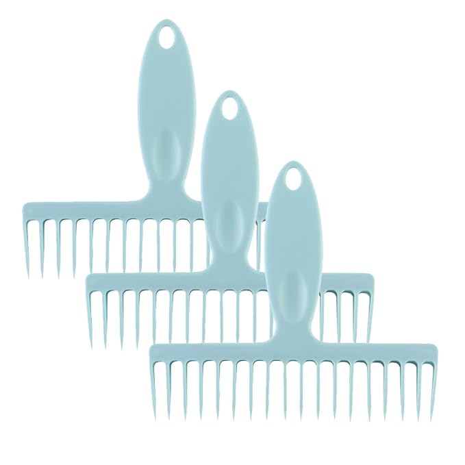 Amosfun 3pcs Broom Carpet Rakes Hair Remover - Small Handheld Plastic Rug Hair Remover Comb Compatible for Pet Dog Grooming with Comfortable Grip