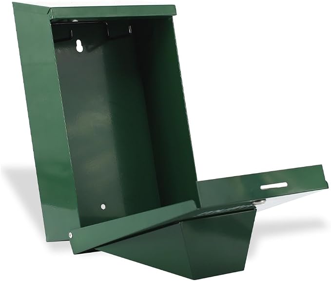 Mutt Mitt® Aluminum Dog Waste Bag Dispenser - No Bags (Green) | Rust-proof aluminum header bag dispenser, locking hood, fits all 5" header bags, 2 keys & mounting hardware included