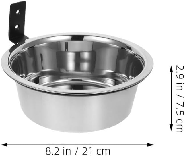 Raised Dog Bowl Set Wall Mounted Elevated Pet Feeder with 8-inch Stainless Steel Bowls for Large Dogs and Puppies Outdoor Feeding Station