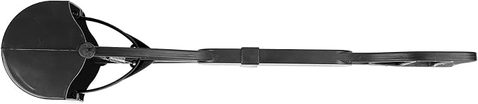 Pet Poop Scoop, Long Handle Jaw Scooper with Foldable Design, Heavy Duty Plastic, Nonstick Surface, Dog Waste Picker for Grass Lawn, Indoor Outdoor (Black)