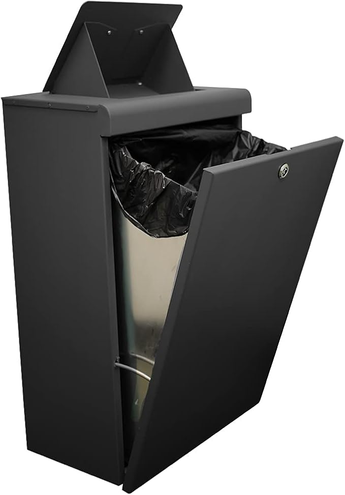 Ultimate™ Dog Waste Station / EZ_Tie Hanging Bag System (Matte Black)