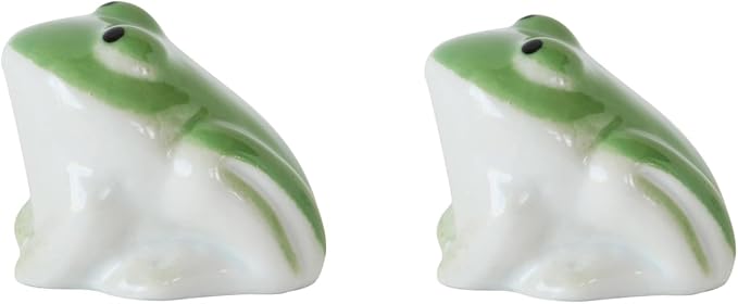The Bridge Collection Set of 2 Whimsical Floating Frog Figurines | Hand-Painted Animal Figurines that Float for Home Decor or Garden