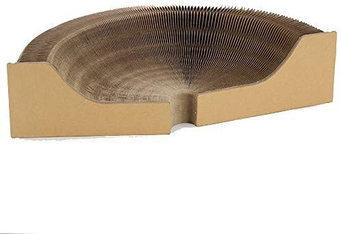 Cat Scratcher Lounge Bed - Collapsible Round Shape for Big Cat, Honeycomb Paper, 20 Inch