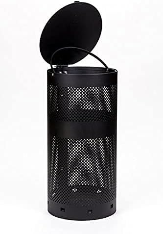 Zero Waste USA - Low Profile Dog Waste Station - EZ-Tie Hanging Bag System - Free 400 waste bags and 25 can liners - Over 500k sold in USA (Matte Black)