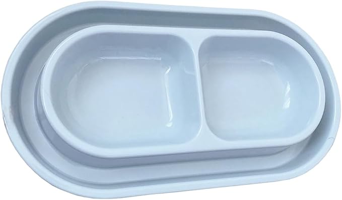 Ant Proof Cat Dish 32 Oz Pet Food Water Bowl for Dogs Cats Grey, M | Ant Proof Food Bowl, No Spill Dish, Outdoor Feeding, Deep Wide Water Moat, Ants Barrier Blocks Insects, Lightweight Plastic