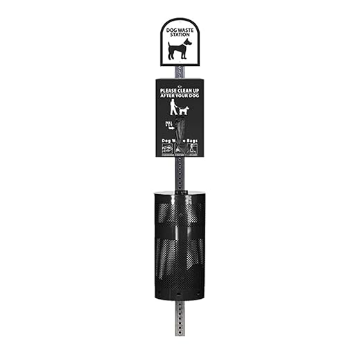 Zero Waste USA - The Sentry® Dog Station - EZ-Tie Hanging Bag System - Free 400 waste bags and 25 can liners - Over 500k sold in USA (Matte Black)
