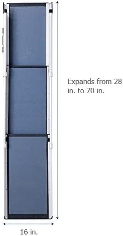 PetSafe Happy Ride Compact Telescoping Dog Ramp | Most Compact Size, Extends 28-70 in for Most Vehicles, Rubber Feet, Side Rails, Safety Latch, Supports Dogs up to 300 Lb
