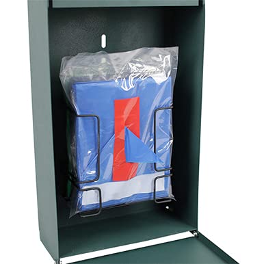 Standard Low Profile Dog Waste Station / Tissue_Style Bag System_Square Can(Matte Green)