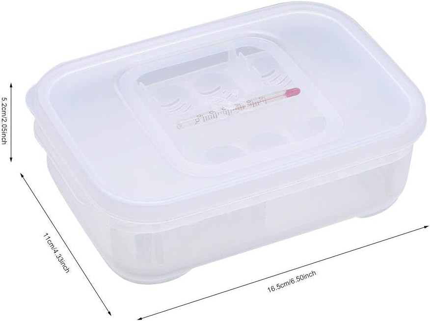 Zerodis Reptile Breeding Box, Plastic Incubator with Transparent Lid for Hatching Gecko, Lizards, Lions Mane, Reptiles